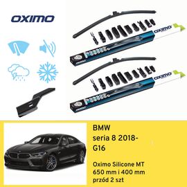 Wycieraczki przód do BMW seria 8 G16 (2018-) Oximo Silicone MT 