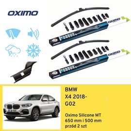 Wycieraczki przód do BMW X4 G02 (2018-) Oximo Silicone MT 