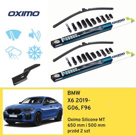 Wycieraczki przód do BMW X6 G06, F96 (2019-) Oximo Silicone MT 