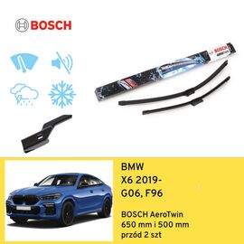 Wycieraczki przód do BMW X6 G06, F96 (2019-) BOSCH AeroTwin 