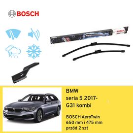 Wycieraczki przód do BMW seria 5 G31 kombi (2017-) BOSCH AeroTwin 