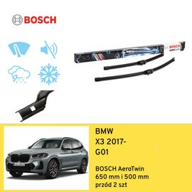 Wycieraczki przód do BMW X3 G01 (2017-) BOSCH AeroTwin 