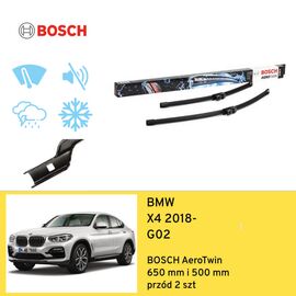Wycieraczki przód do BMW X4 G02 (2018-) BOSCH AeroTwin 
