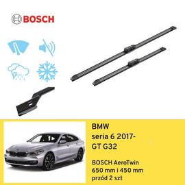 Wycieraczki przód do BMW seria 6 GT G32 (2017-) BOSCH AeroTwin 