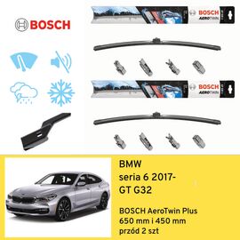 Wycieraczki przód do BMW seria 6 GT G32 (2017-) BOSCH AeroTwin Plus 