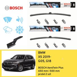 Wycieraczki przód do BMW X5 G05, G18 (2019-) BOSCH AeroTwin Plus 