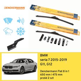 Wycieraczki przód do BMW seria 7 G11, G12 (2015-2019) Denckermann Flat 8 in 1 