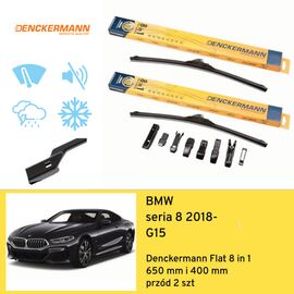 Wycieraczki przód do BMW seria 8 G15 (2018-) Denckermann Flat 8 in 1 