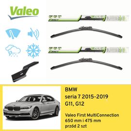 Wycieraczki przód do BMW seria 7 G11, G12 (2015-2019) Valeo First MultiConnection 