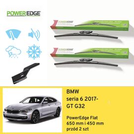 Wycieraczki przód do BMW seria 6 GT G32 (2017-) PowerEdge Flat 