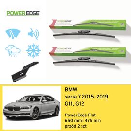 Wycieraczki przód do BMW seria 7 G11, G12 (2015-2019) PowerEdge Flat 