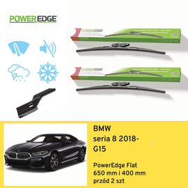 Wycieraczki przód do BMW seria 8 G15 (2018-) PowerEdge Flat 