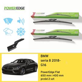 Wycieraczki przód do BMW seria 8 G16 (2018-) PowerEdge Flat 