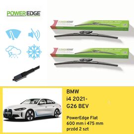 Wycieraczki przód do BMW i4 G26 BEV (2021-) PowerEdge Flat 