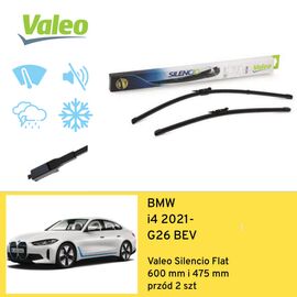 Wycieraczki przód do BMW i4 G26 BEV (2021-) Valeo Silencio Flat 