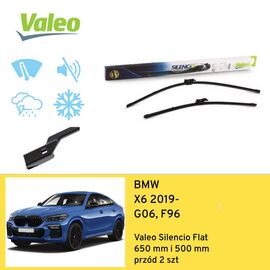 Wycieraczki przód do BMW X6 G06, F96 (2019-) Valeo Silencio Flat 