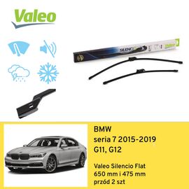 Wycieraczki przód do BMW seria 7 G11, G12 (2015-2019) Valeo Silencio Flat 