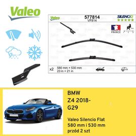 Wycieraczki przód do BMW Z4 G29 (2018-) Valeo Silencio Flat 