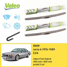 Wycieraczki przód do BMW seria 6 E24 (1976-1989) Valeo First Hybrid 
