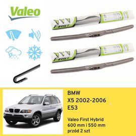 Wycieraczki przód do BMW X5 E53 (2002-2006) Valeo First Hybrid 