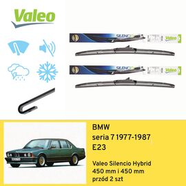 Wycieraczki przód do BMW seria 7 E23 (1977-1987) Valeo Silencio Hybrid 