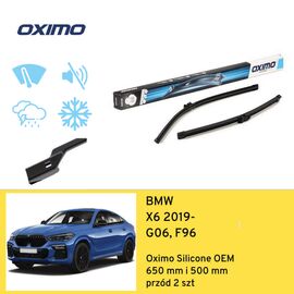 Wycieraczki przód do BMW X6 G06, F96 (2019-) Oximo Silicone OEM 