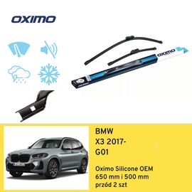 Wycieraczki przód do BMW X3 G01 (2017-) Oximo Silicone OEM 