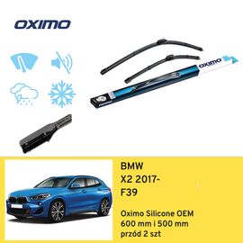 Wycieraczki przód do BMW X2 F39 (2017-) Oximo Silicone OEM 