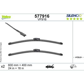 Wycieraczki VALEO Silencio Flat do Dacia Logan 3 LJI (2020-) 600 mm i 400 mm 