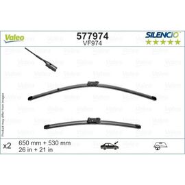 Wycieraczki VALEO Silencio Flat do VW Touareg 3 CR7 (2018-) 650 mm i 530 mm 