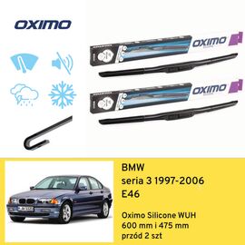 Wycieraczki przód do BMW seria 3 E46 (1997-2006) Oximo Silicone WUH 