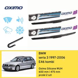 Wycieraczki przód do BMW seria 3 E46 kombi (1997-2006) Oximo Silicone WUH 