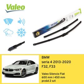 Wycieraczki przód do BMW seria 4 F32, F33 (2013-2020) Valeo Silencio Flat 