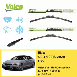 Wycieraczki przód do BMW seria 4 F36 (2013-2020) Valeo First MultiConnection 