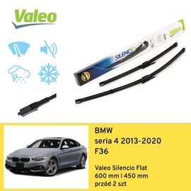 Wycieraczki przód do BMW seria 4 F36 (2013-2020) Valeo Silencio Flat 