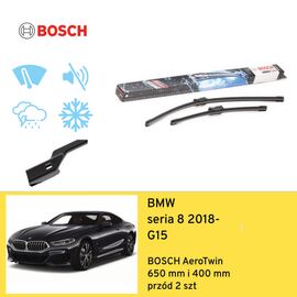 Wycieraczki przód do BMW seria 8 G15 (2018-) BOSCH AeroTwin 