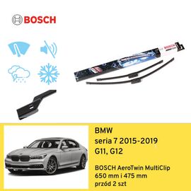 Wycieraczki przód do BMW seria 7 G11, G12 (2015-2019) BOSCH AeroTwin MultiClip 