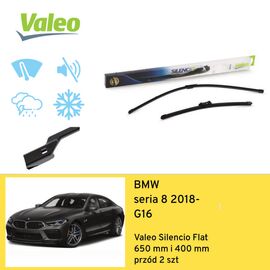 Wycieraczki przód do BMW seria 8 G16 (2018-) Valeo Silencio Flat 