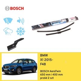 Wycieraczki przód do BMW X1 F48 (2015-) BOSCH AeroTwin 