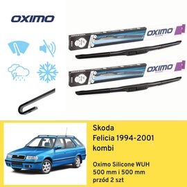 Wycieraczki przód do Skoda Felicia kombi (1994-2001) Oximo Silicone WUH 