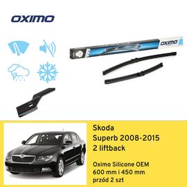Wycieraczki OXIMO Silicone Edition OEM do Skoda Superb 2 B6, 3T4 (2008-2015) 600 mm i 450 mm 