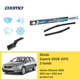 Wycieraczki OXIMO Silicone Edition OEM do Skoda Superb Combi 2 B6, 3T5 wagon (2008-2015) 600 mm i 450 mm 