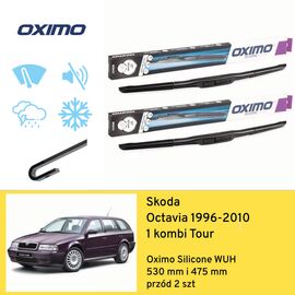 Wycieraczki przód do Skoda Octavia 1 kombi Tour (1996-2010) Oximo Silicone WUH 