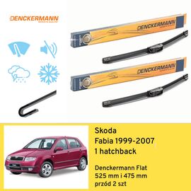 Wycieraczki przód do Skoda Fabia 1 hatchback (1999-2007) Denckermann Flat 