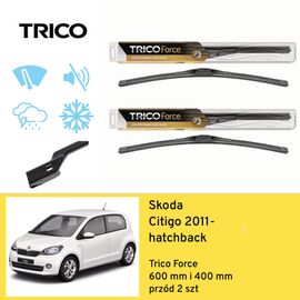 Wycieraczki przód do Skoda Citigo hatchback (2011-) Trico Force 