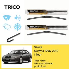 Wycieraczki przód do Skoda Octavia 1 Tour (1996-2010) Trico Force 