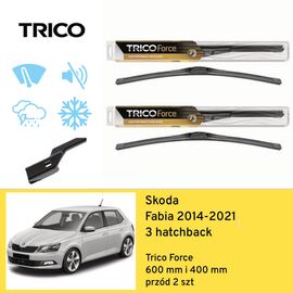 Wycieraczki przód do Skoda Fabia 3 hatchback (2014-2021) Trico Force 