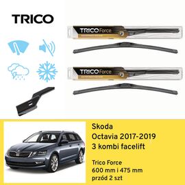 Wycieraczki przód do Skoda Octavia 3 kombi facelift (2017-2019) Trico Force 