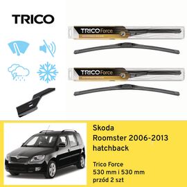 Wycieraczki przód do Skoda Roomster hatchback (2006-2013) Trico Force 