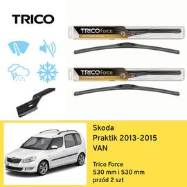 Wycieraczki przód do Skoda Praktik VAN (2013-2015) Trico Force 